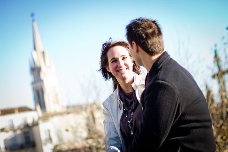 Photographe Portrait Couple Montpellier Promenade du Peyrou Pierre Abramovici